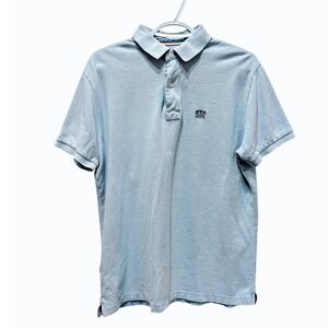 Boggi Milano Mens Polo Shirt Short Sleeve Light Blue Casual‎ Top